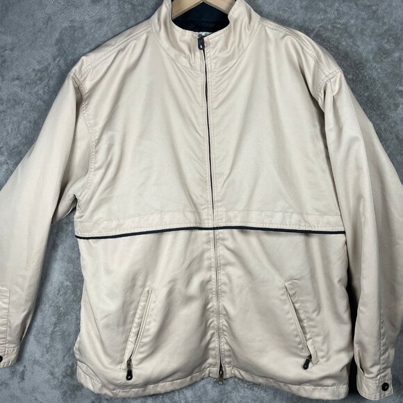 Cutter & Buck Size Large Golf Jacket Beige Windbreaker Casual Outdoor - Picture 2 of 7